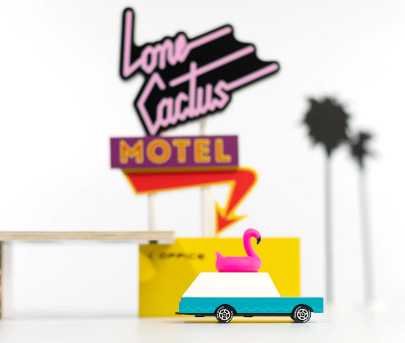 Candylab Candycar Wagon Blue/Pink Flamingo