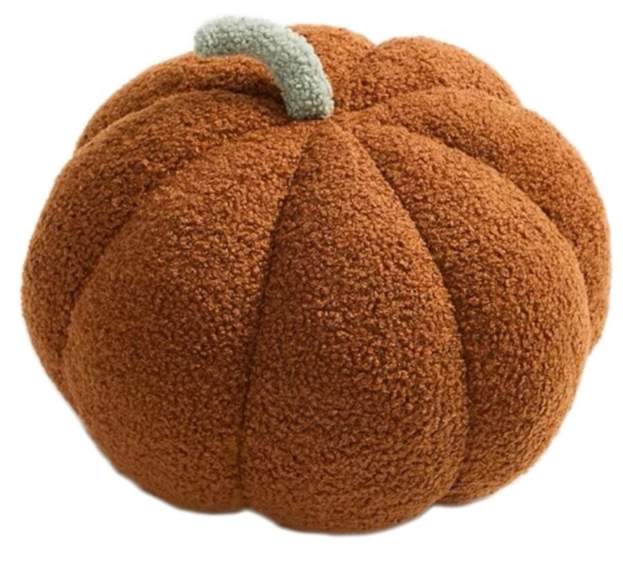 Pumpkin Fall Boucle Pillow Med. Brown