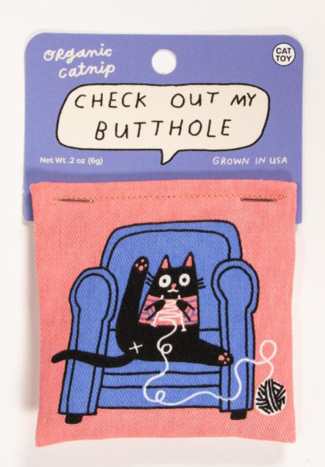 Blue Q Catnip Toy Checkout my ButtHole