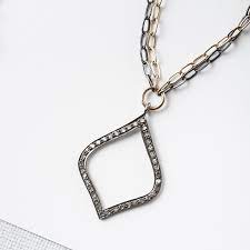 Original Hardware Everyday Diamond Arabesque Mixed Metal Necklace