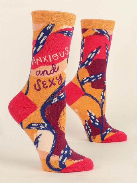 Blue Q Women's Socks Anxious and Sexy
