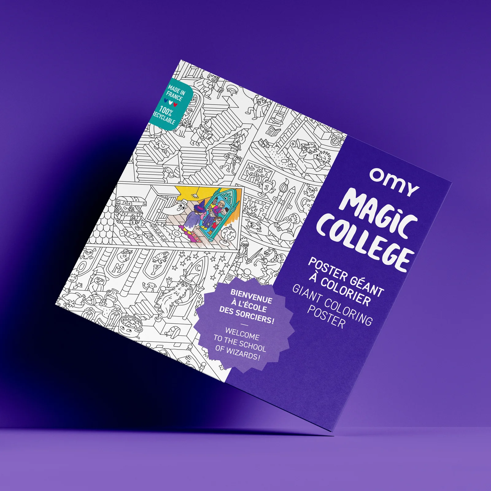 OMY Giant Coloring Poster Magic College