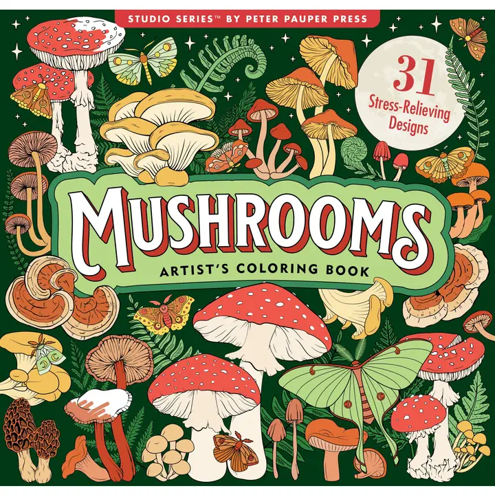 Mushrooms Colouring Book