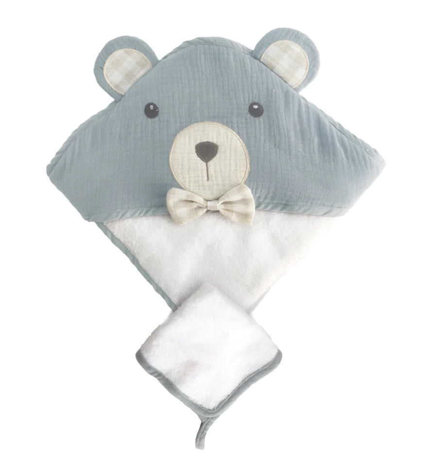 Mon Ami Petit Bear Terry Muslin Towel / Washcloth Set