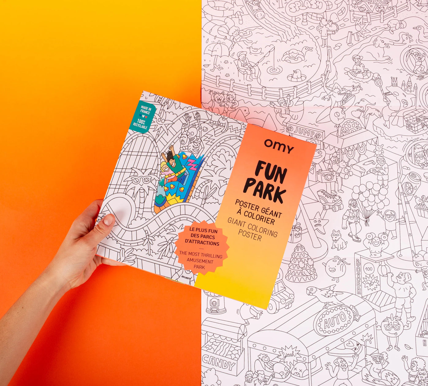OMY Giant Colouring Poster Fun Park