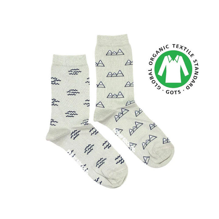 Friday Sock Women's Organic Cotton Mountain & Wave