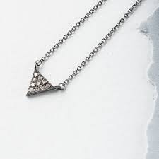 Original Hardware Everyday Diamond Petite Triangle Necklace Sterling