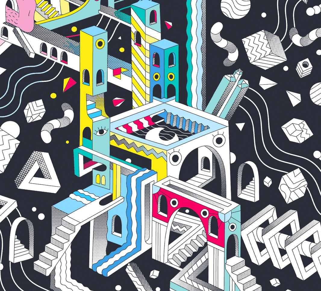 OMY Giant Colouring Poster Black Cosmic