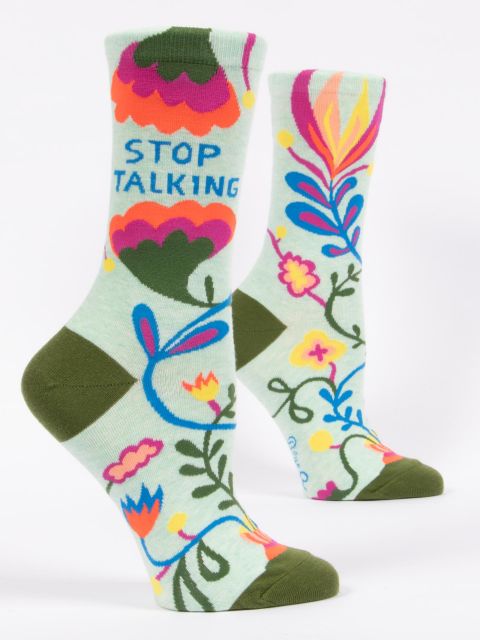 Blue Q Women’s Socks Stop Talking