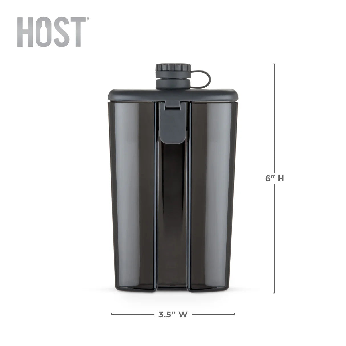 Host Plastic Flask Grey 6 oz