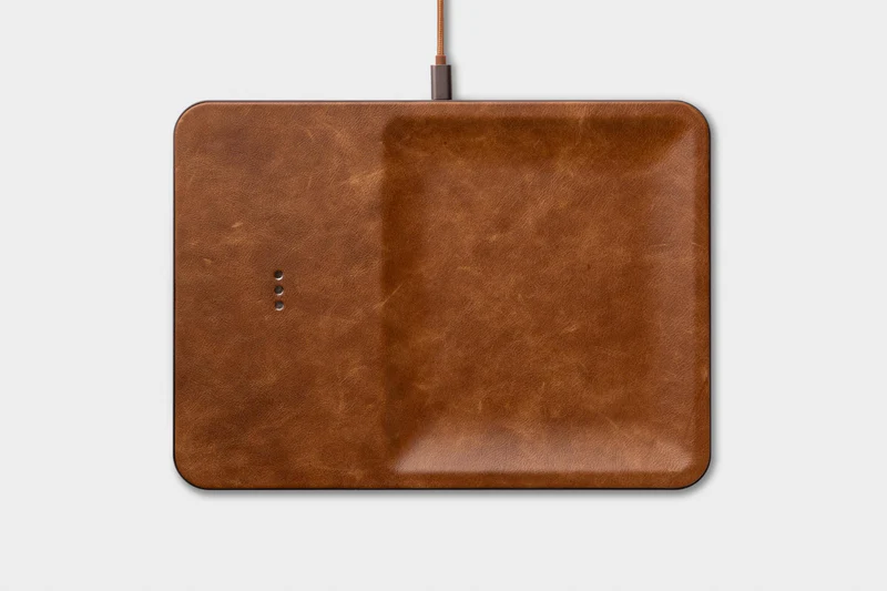 Catch:3 Essentials Leather Wireless Charger-Valet Tray Saddle*