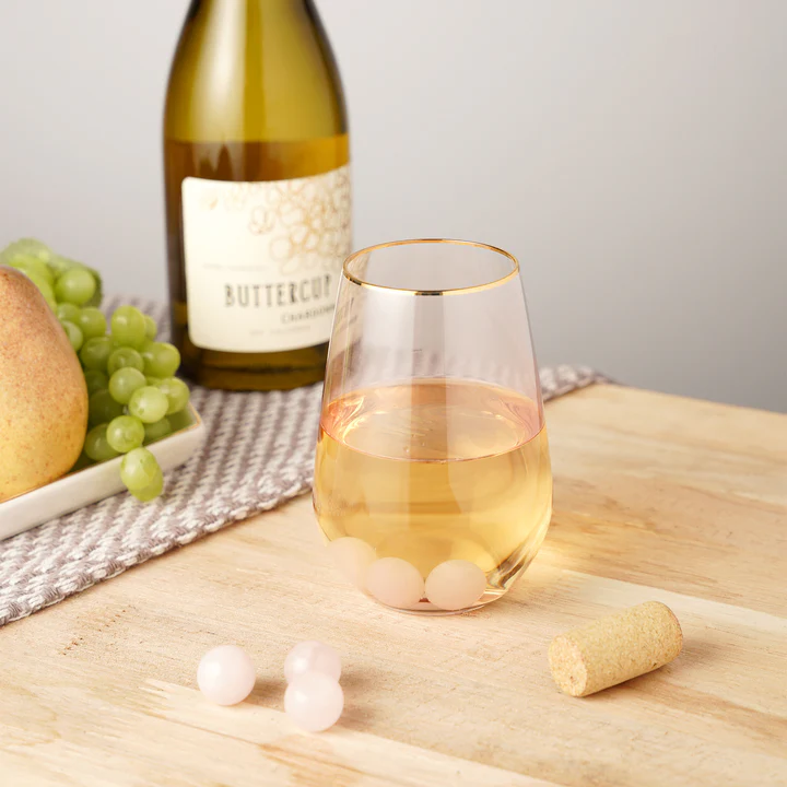 Twine Rose Quartz Wine Gems Set Of Six