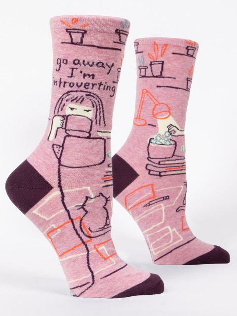 Blue Q Women’s Sock Go Away I'm Introverting