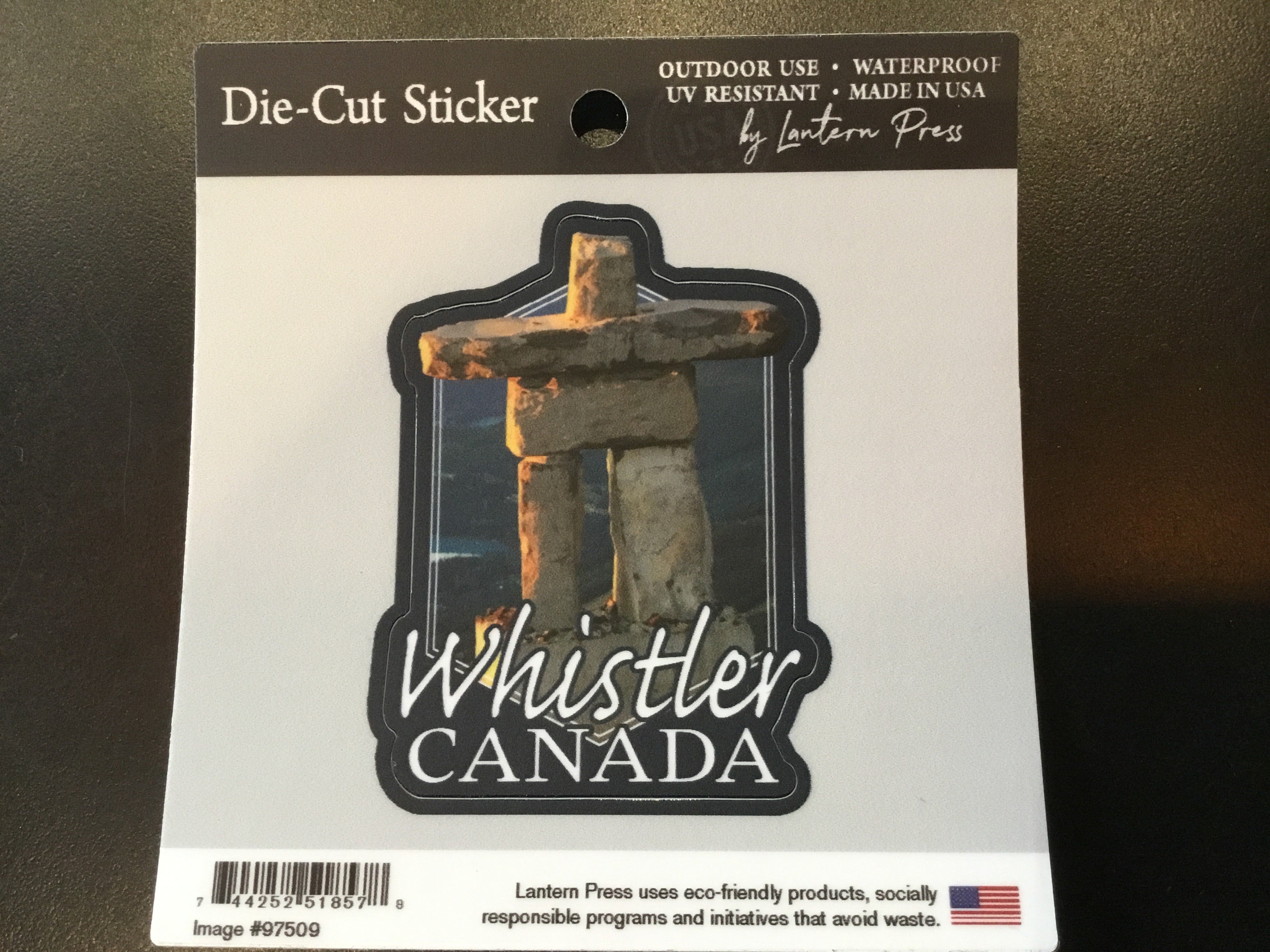 Lantern Press Inukshuk Scene Die-cut Stickers