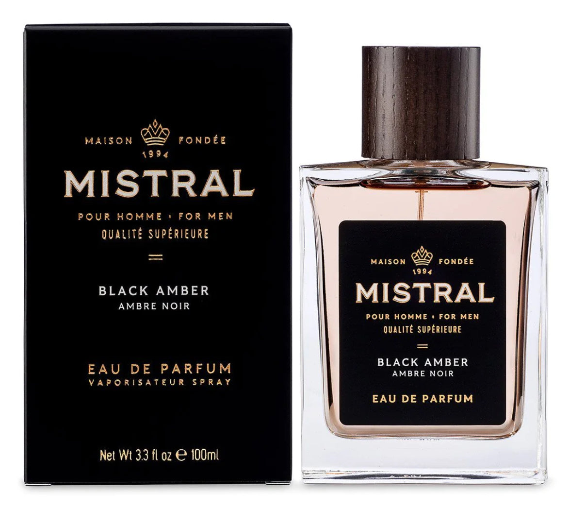 Mistral Men's Cologne 100ml Black Amber