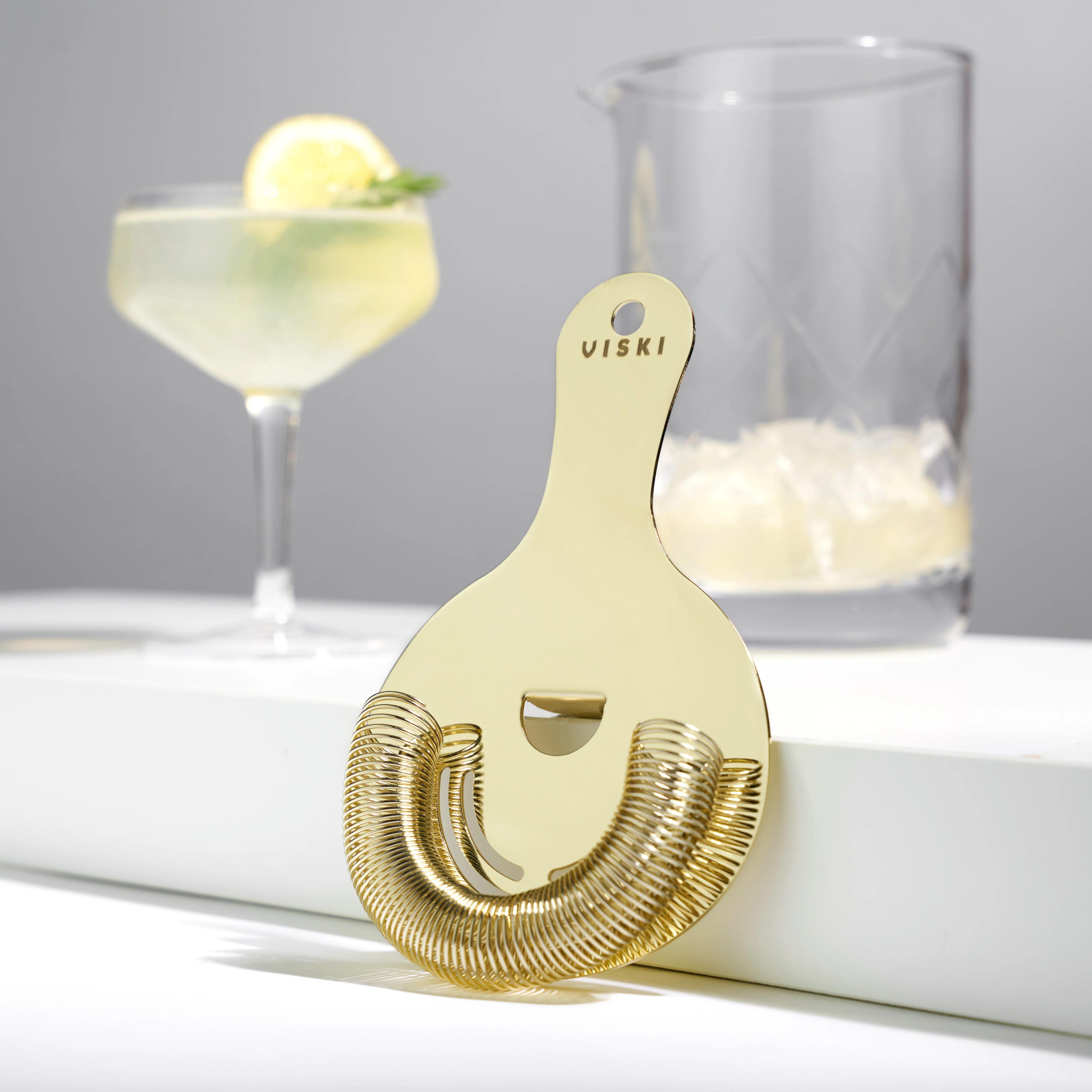 Viski Belmont Gold Hawthorne Strainer
