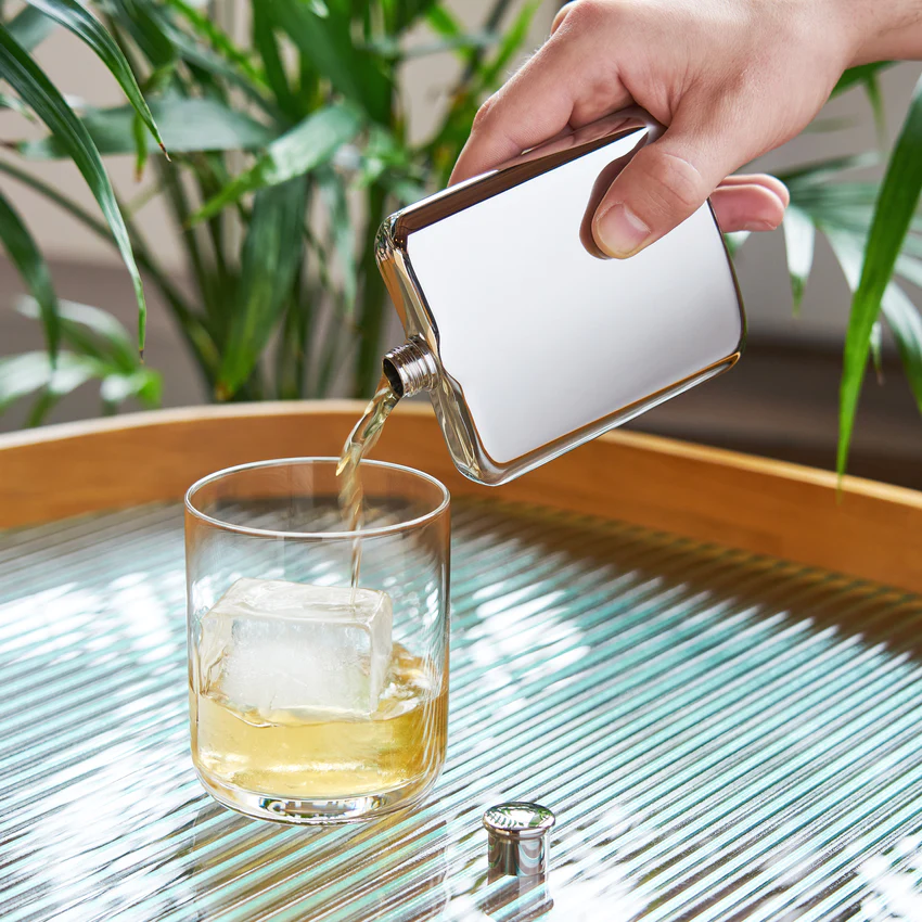 Viski Silver Flask