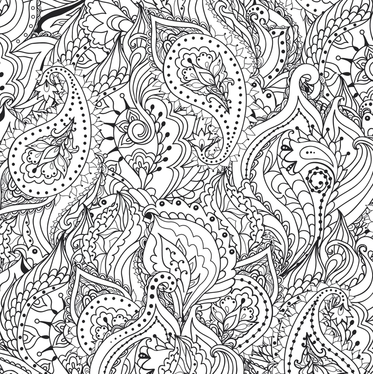 Peaceful Paisleys Colouring Book