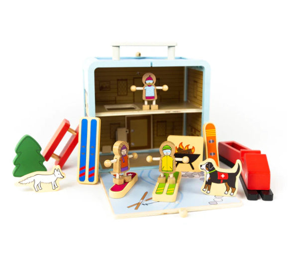 Jack Rabbit Creation Suitcase Ski Chalet
