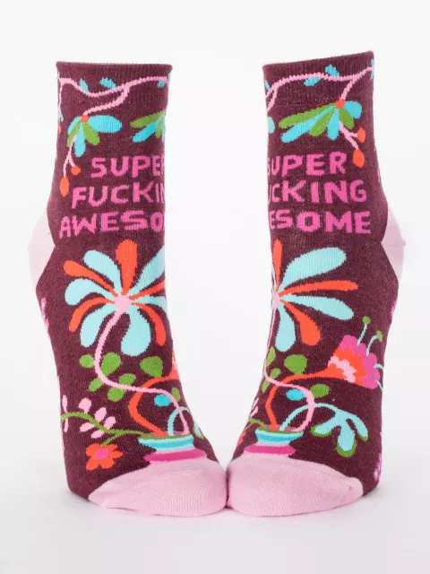 Blue Q Ankle Socks SuperFuckingAwesome