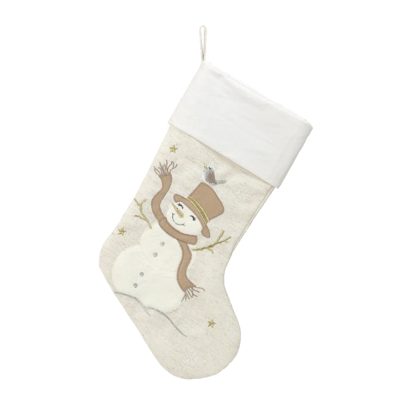 Mon Ami Nordic Snowman Christmas Stocking