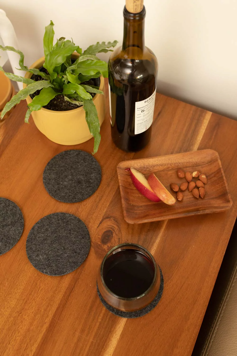 Graf Lantz Coaster Round Charcoal 4pk