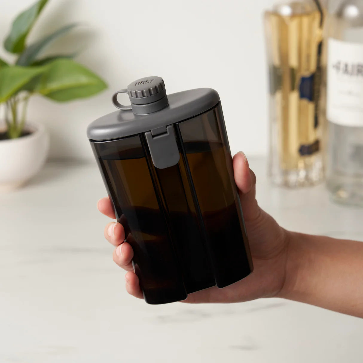 Host Plastic Flask Grey 6 oz