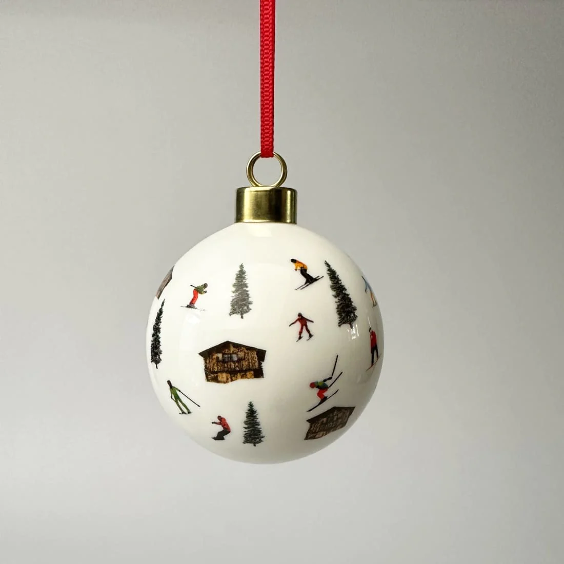 Powderhound Christmas Bauble Hut Skiing