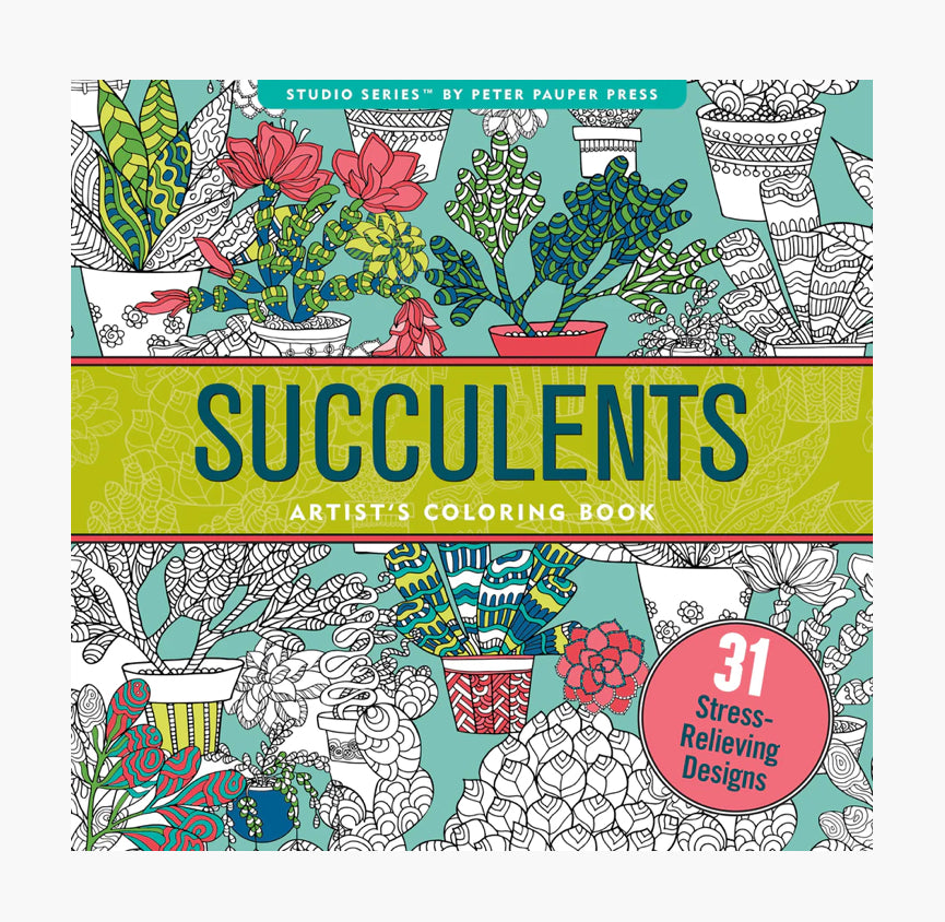 Succulents Colouring Book
