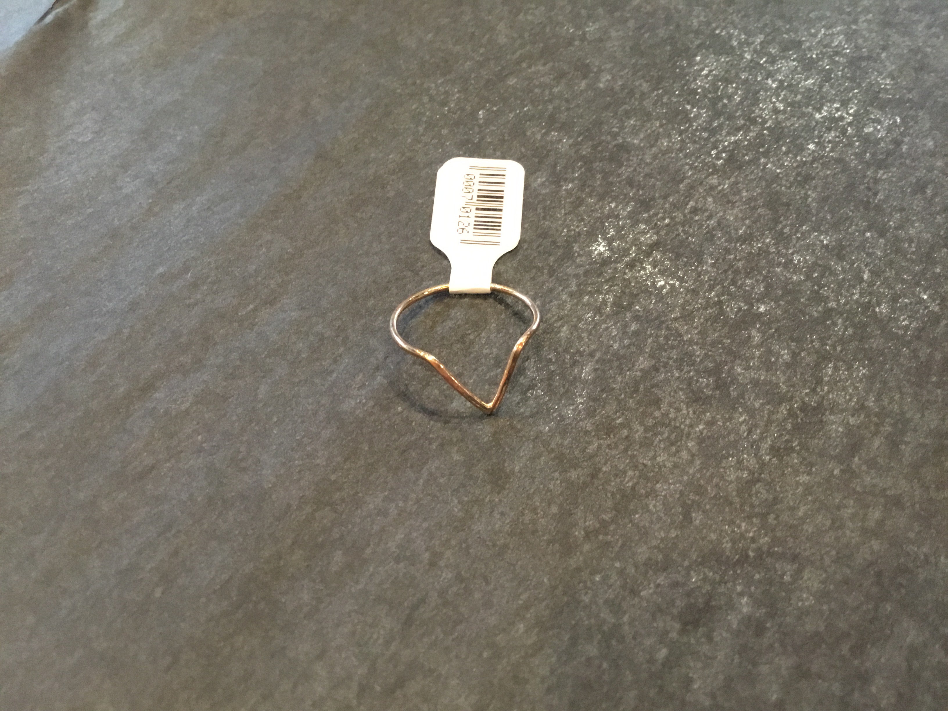 Lazy Maisie Chevron Ring Gold 7