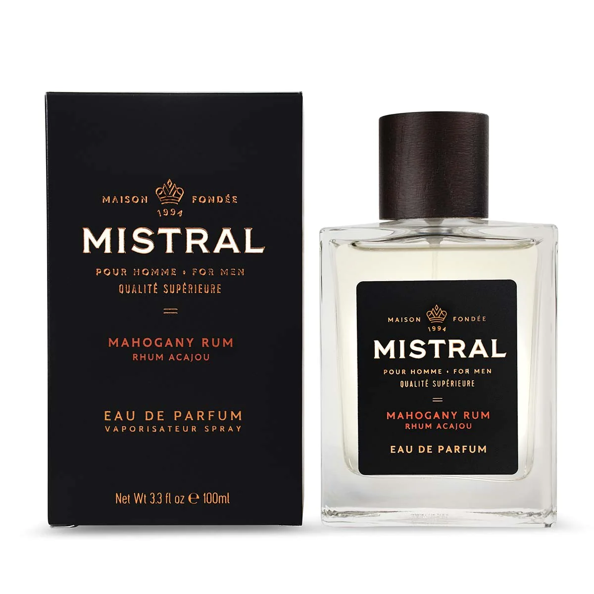 Mistral Men's Cologne 100ml Mahogany Rum