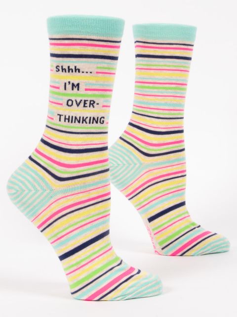 Blue Q Women’s Socks Shhh…I'm overthinking