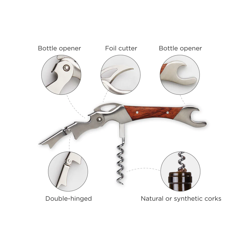 Viski Admiral Double Opener Corkscrew