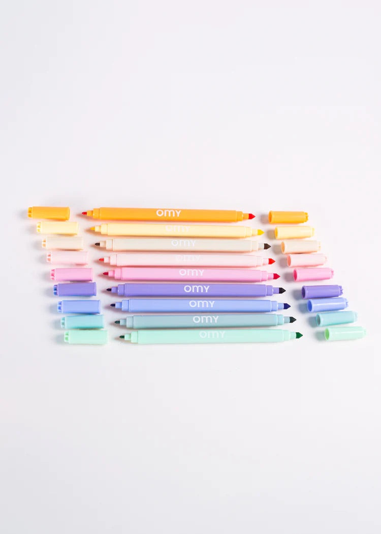 OMY 9 Dual Tip Pastel Markers