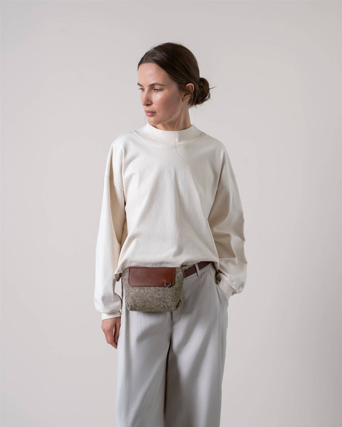 Graf Lantz - Bedford Merino Wool Belt Bag - Ash Brown Sienna