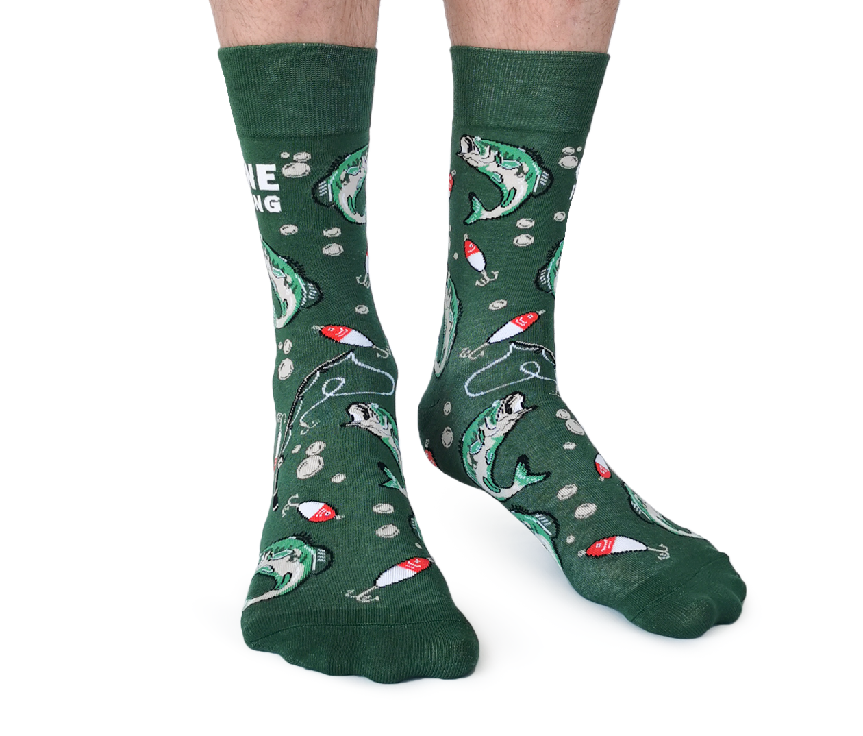 Uptown Sox - Gone Fishing Socks - M/L (Men)