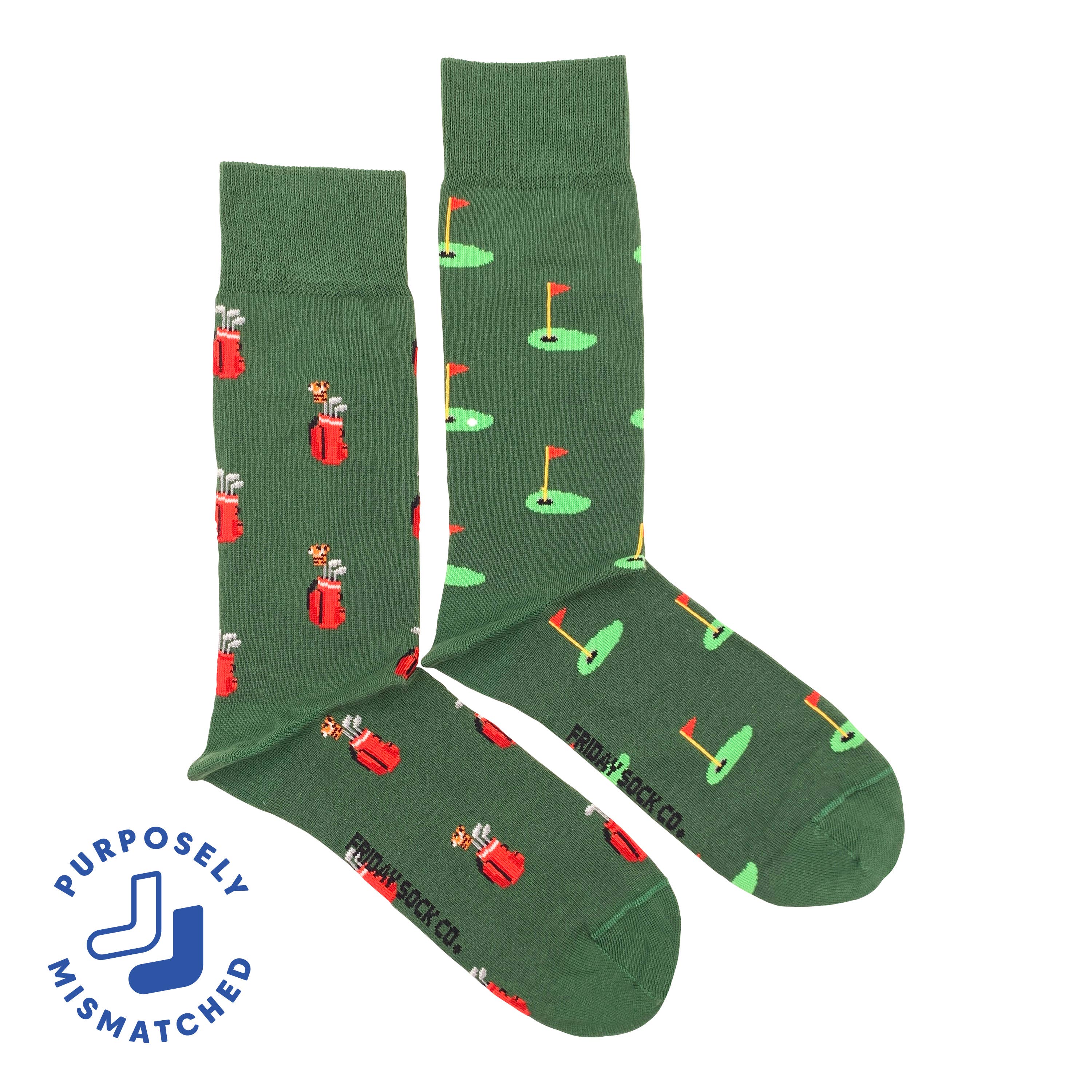 Friday Socks - Golf Clubs & Green (Men)