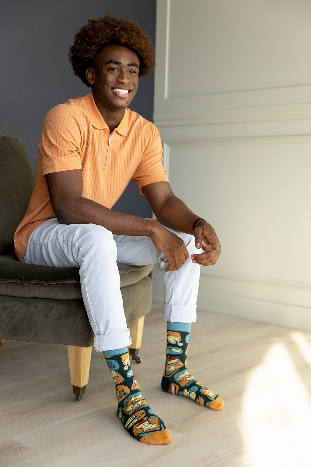 Uptown Sox - Cheese Dreams Socks - M/L (Men)