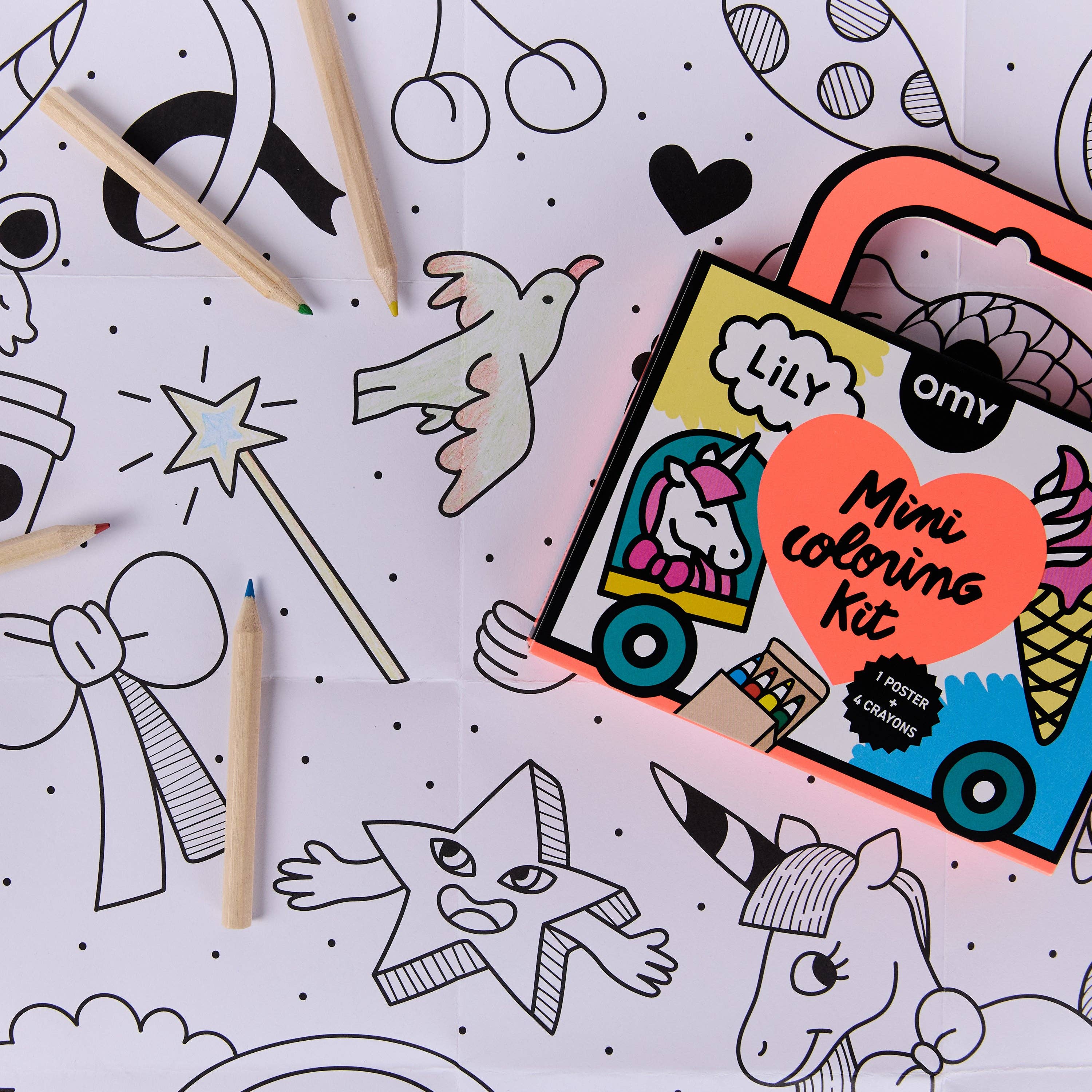 OMY - MINI POCKET COLORING - UNICORN