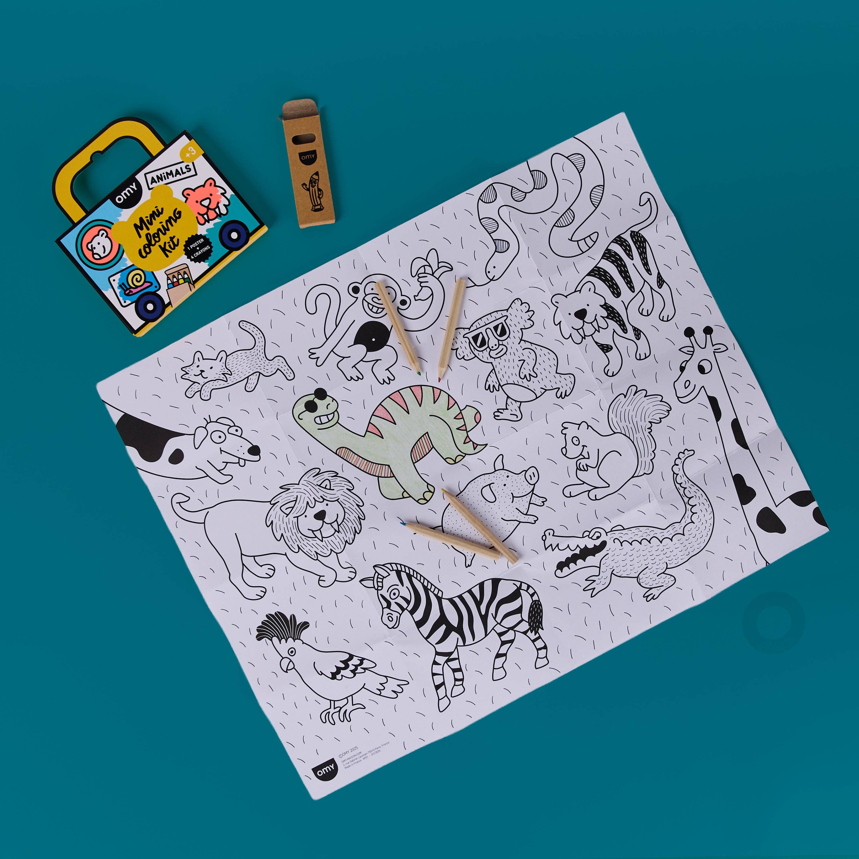 OMY Mini Pocket Colouring - Animals