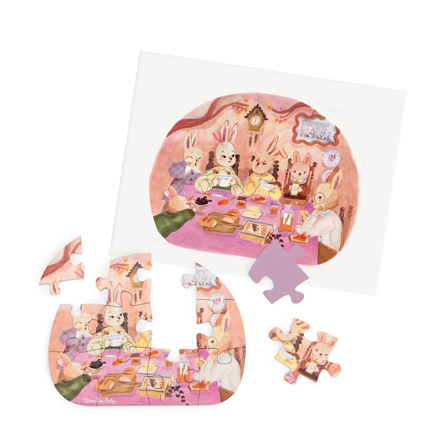 Moulin Roty - 4 Mini Puzzles "A Perfect Day"
