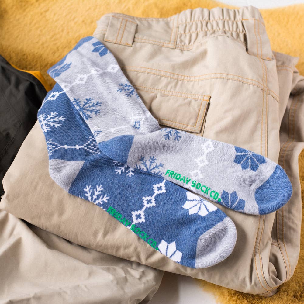 Friday Sock Co. - Men's  Snowflake Ultra Comfort Fit Socks
