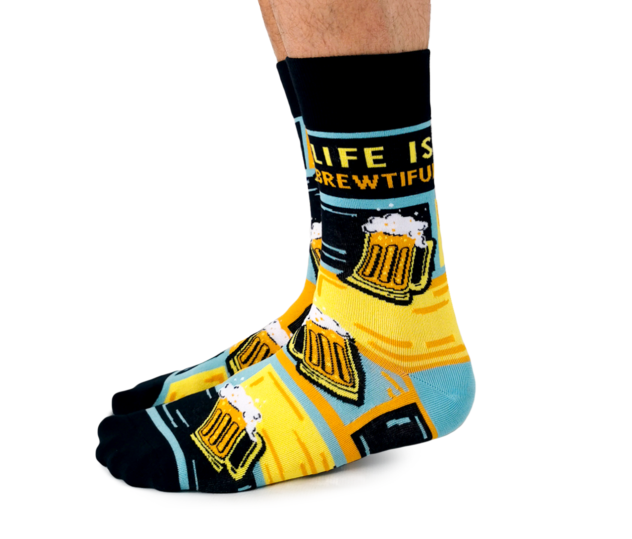 Uptown Sox - Life is Brewtiful Socks  - M/L (Men)