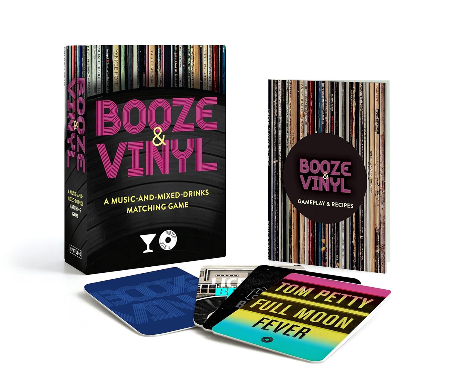 Booze and Vinyl a Music-And-Mixed-Drinks Matching Game