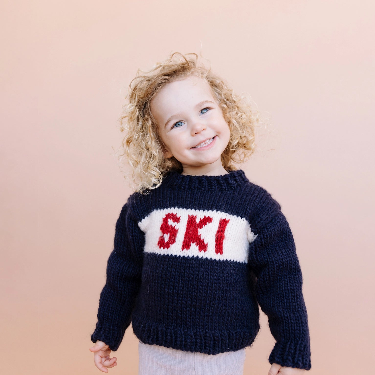 Ski Sweater Navy - Kids