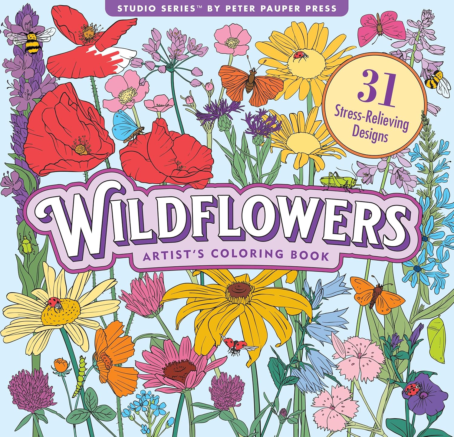 Wildflowers Adult Coloring Book