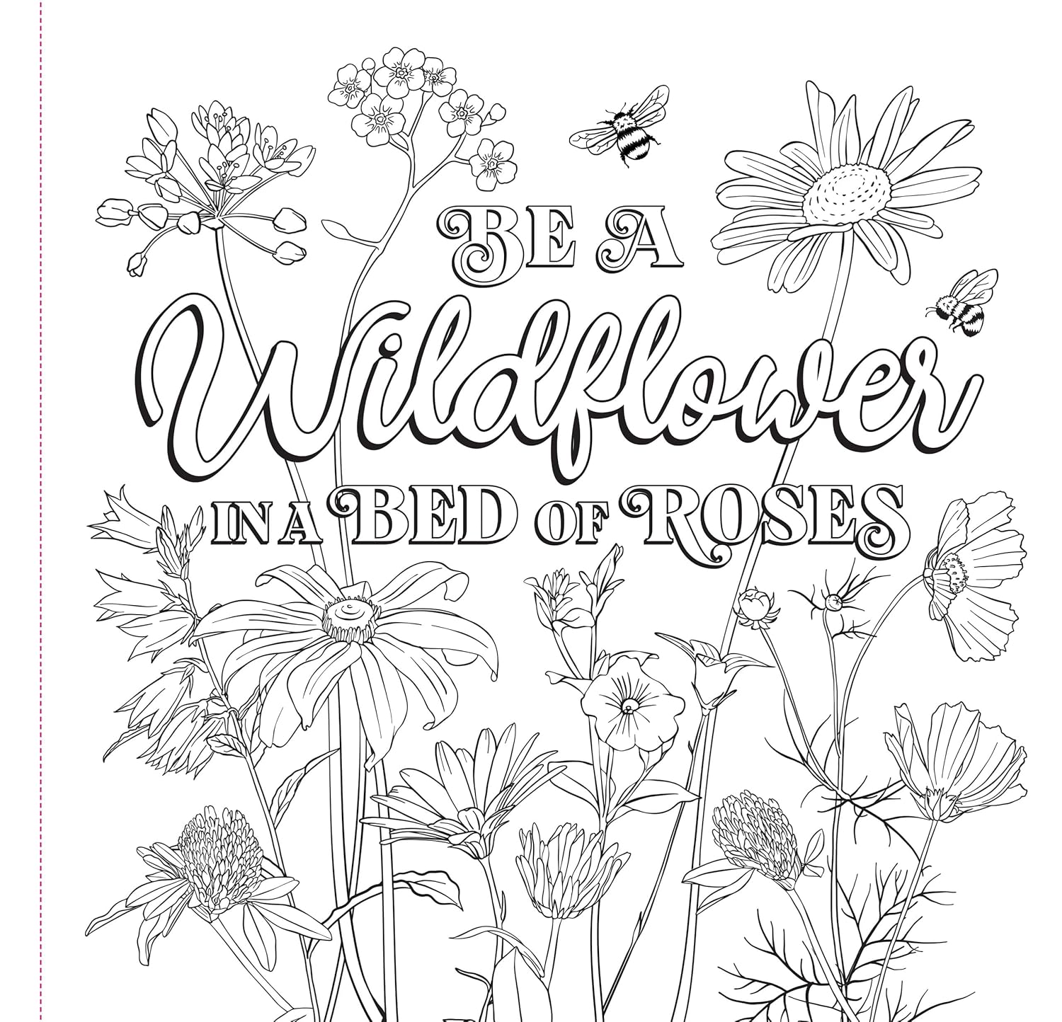 Wildflowers Adult Coloring Book