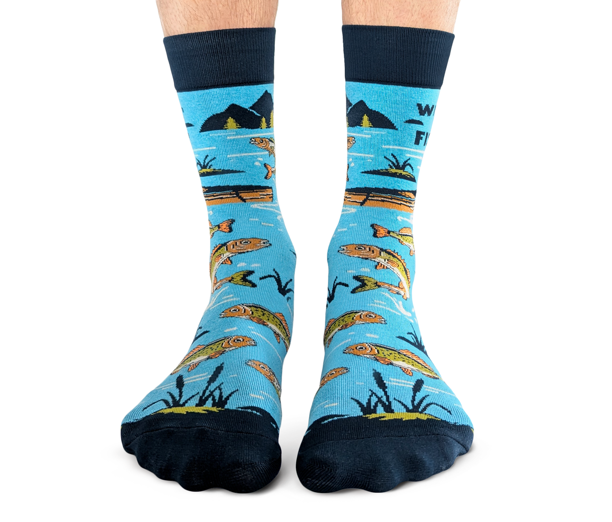 Uptown Sox - Men's Wishin' I Was Fishin'