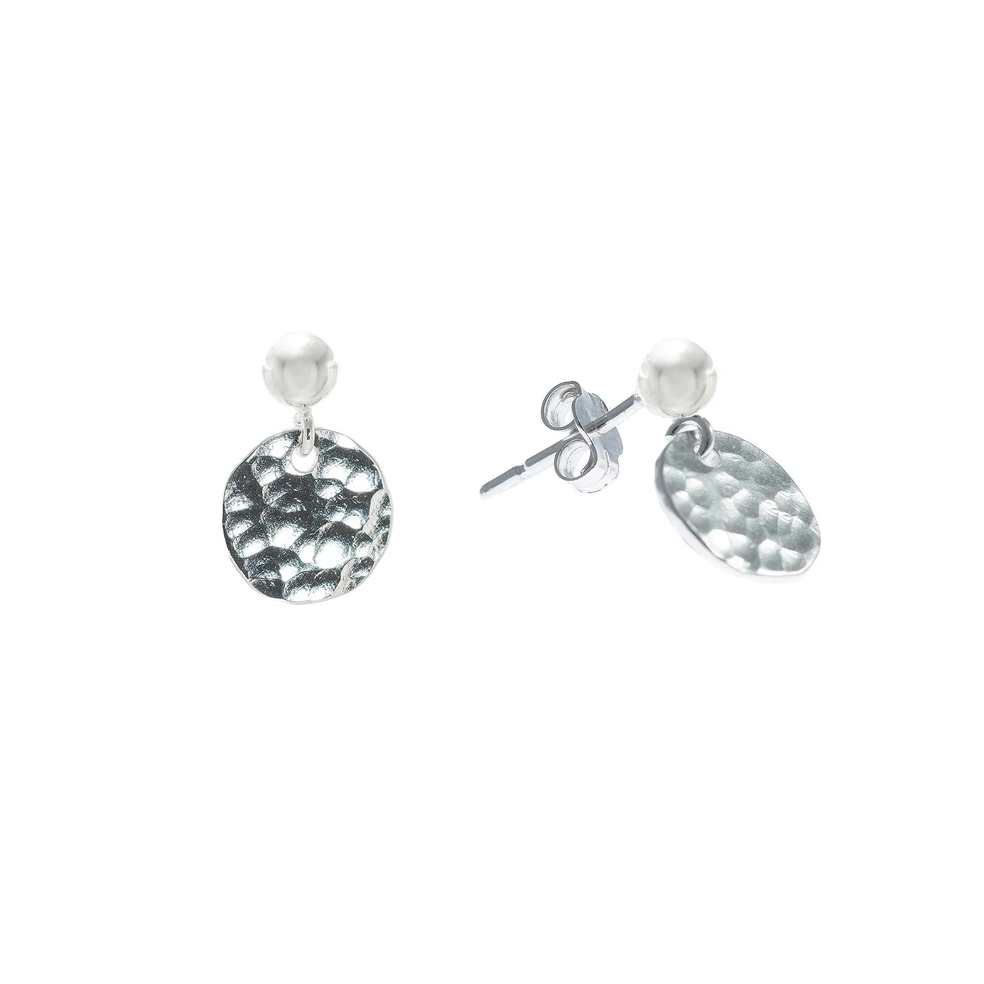 Lazy Maisie Circle Ball Studs Silver
