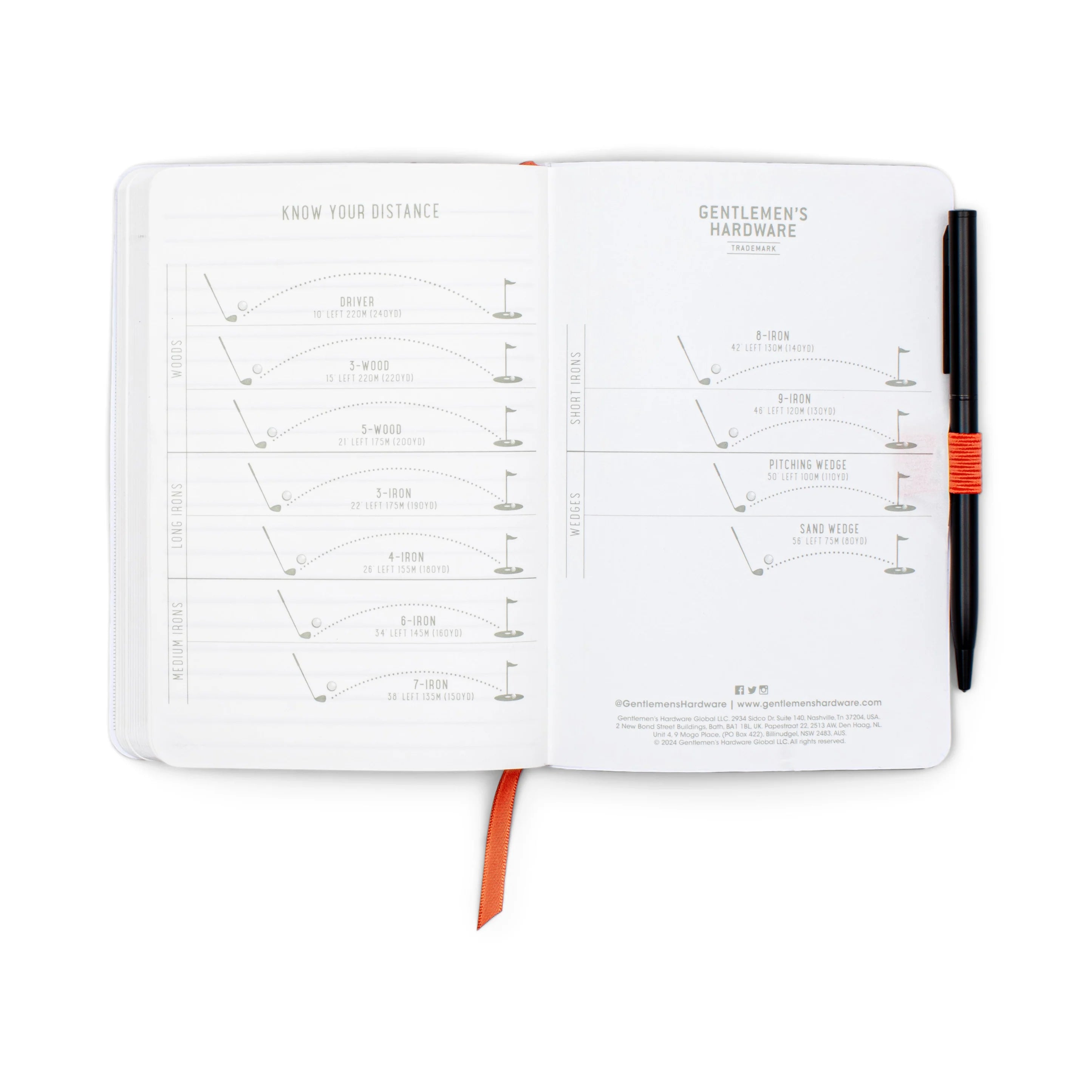 GH Waterproof Golf Notebook